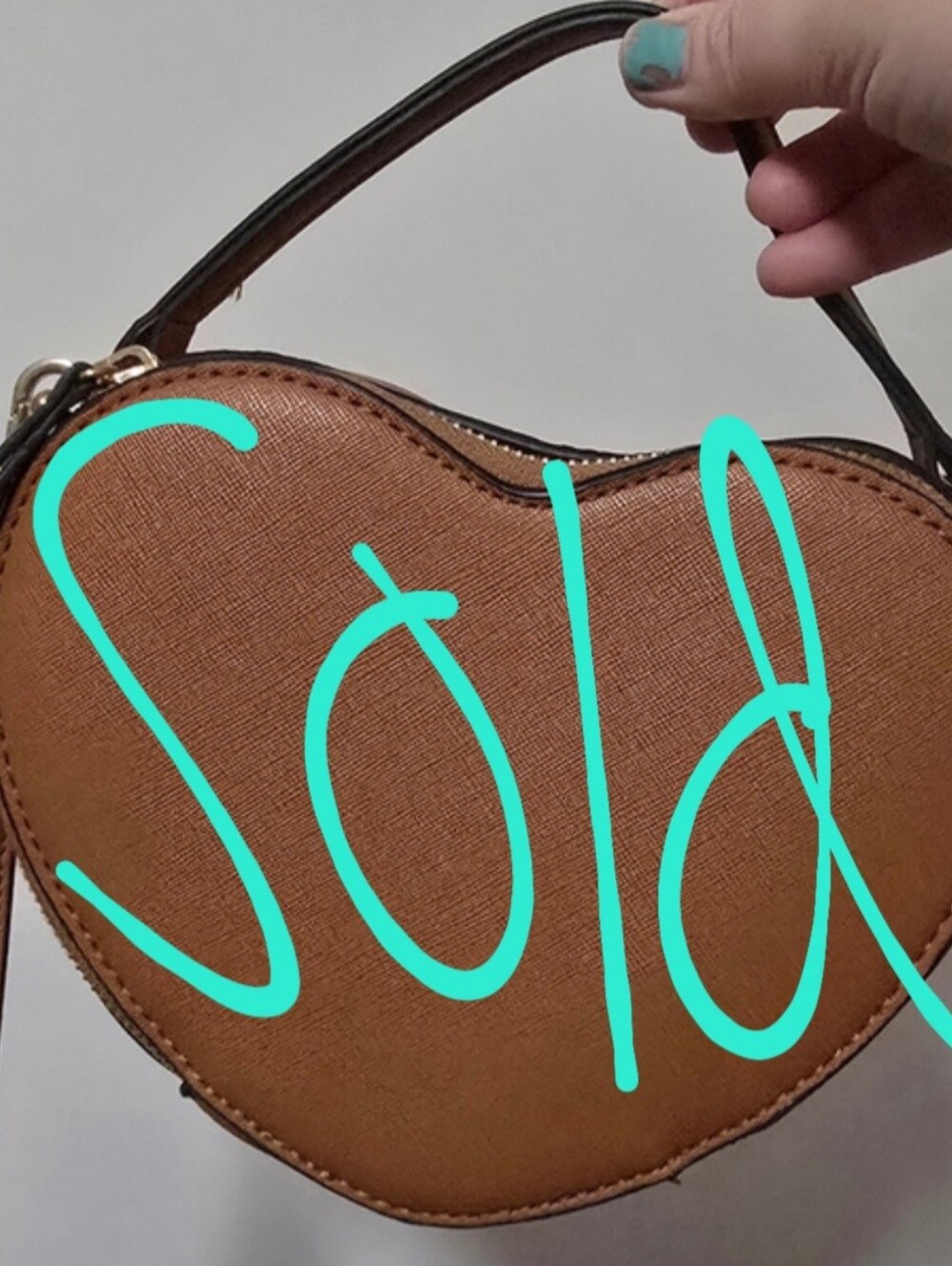 Brown Heart Purse